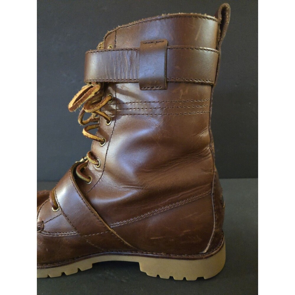Polo Ralph Lauren Radbourne Brown  Leather Boots Men Range 14567 H17 Size 8.5D - Picture 12 of 16